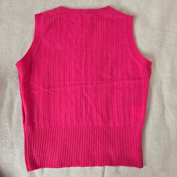 Woolovers Women's Merino & Cashmere Pullover Sleevless Sweater Vest size S pink - Picture 3 of 4